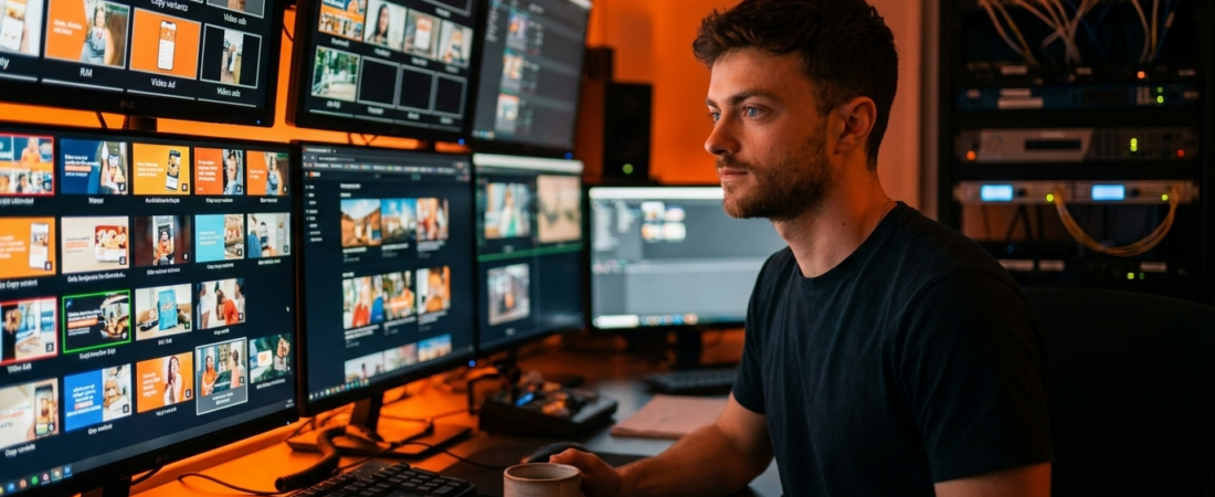 Crear anuncios con IA: el stack real que uso en 2026