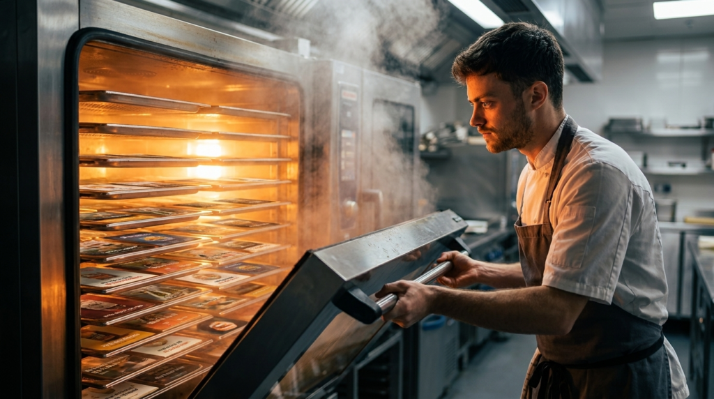 Metáfora visual del volumen de creatividades generadas con IA para publicidad digital