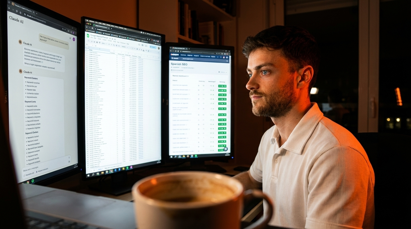 Keyword research con IA: el flujo real que uso (sin pagar 200€/mes en Semrush)